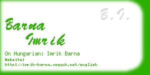 barna imrik business card